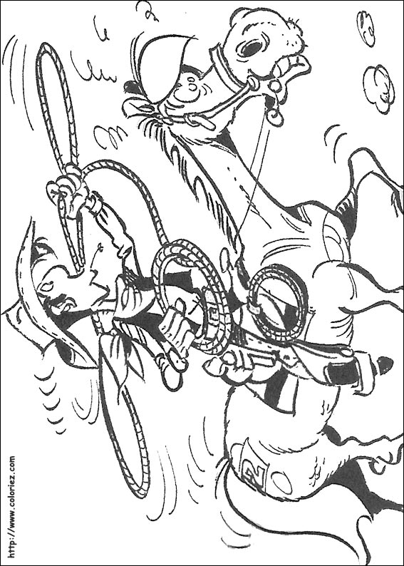 Lucky Luke coloring picture